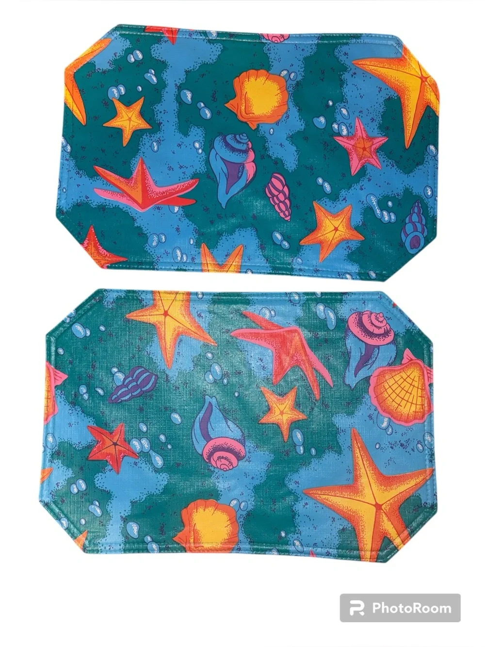 1980s/90s 2 placemats ocean/ sea life